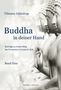 Titel: "Buddha in deiner Hand". Autor: Tilmann Lhündrup. Buddha-Statuen in Profilansicht., Buch