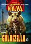 "Goldizilla", "German Kaiju", Comic. Ein riesiger Hamster jagt schreiende Menschen in einer Stadt., Buch
