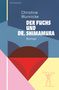 „Der Fuchs und Dr. Shimamura, Roman.“ Geometrische Formen in Blau, Rot, Rosa und Gelb., Buch