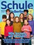 Titel: "Schule in Berlin". Text: "Wie lernen wir besser? Deutschlands beste Schule ist in Berlin..." Zeigt lächelnde Kinder in bunten Pullovern., Buch