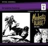 "Modesty Blaise Band 9", Schwarz-Weiß-Comic-Strips mit einer Frau in Aktion. Namen: Peter O'Donnell, Enrique Badía Romero., Buch