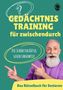 Text: "Gedächtnistraining für zwischendurch. Die schönsten Rätsel gegen Langeweile. Das Rätselbuch für Senioren." Ein fröhlicher, älterer Mann mit Bart zeigt begeistert nach links., Buch