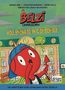 „BELZI ohne Horn: Höllenchaos in der Schule.“ Eine Cartoon-Figur schreit vor einem Schulgebäude, ein grüner Geist schwebt., Buch