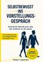 Cover eines Buches: "Selbstbewusst ins Vorstellungsgespräch." Silhouetten eines Mannes und einer Frau im Geschäftsoutfit., Buch