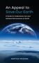 "An Appeal to Save Our Earth" steht über einem Bild der Erde aus dem Weltraum, darunter eine eisige Landschaft., Buch