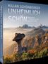"Kilian Schönberger. Unheimlich schön. Bayerns sagenhaftes Alpenland. Landschaft mit markantem Felsen und Bergen im Hintergrund.", Buch