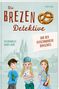 Titel: "Die Brezen Detektive und der verschwundene Domschatz". Illustration: Drei Kinder vor einer Stadtkulisse., Buch