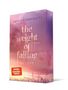 "The weight of falling in love." Rosa Wolken über Stadt, blaue Schrift oben, rotes "SPIEGEL Bestseller-Autorin" Label., Buch