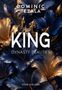 Text: "DOMINIC TEZALA", "KING", "DYNASTY BEAUTIES", "VIVID COLORS". Detailreiche Blumen und goldene Krone als Illustration., Buch