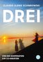 Text: "DREI" und "VON DER KOOPERATION ZUR CO-KREATION". Drei Frauen tanzen am Ufer bei Sonnenuntergang.