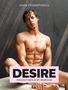 "DESIRE: STRAIGHT MEN IN MY BEDROOM" steht über einem muskulösen Mann mit nassem Haar vor einer dunklen, strukturierten Wand., Buch