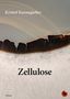 Titel: Zellulose. Autor: Kristof Kannegießer. Unten links steht "Roman". Oben Wellen und verbranntes Papier. Rechts unten: rotes Logo mit Käfer., Buch