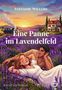 „Stefanie Willers, Eine Panne im Lavendelfeld, Kroatien Roman, Lipre.“ Illustration: Paar im Lavendelfeld, Auto bei Haus., Buch