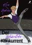 "Keira Andrews, Der schärfste Konkurrent." Eine Illustration eines blonden Eiskunstläufers in dynamischer Pose., Buch
