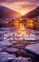 Cover mit Text: "Meine Wege aus der Flucht in die Sucht" von Michael Blöse. Winterlandschaft mit See und beleuchtetem Dorf., Buch