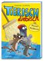 „Tierisch diebisch: Mission Müllbeutel“ steht auf einem gelben Buchcover mit drei cartoonartigen Tieren., Buch