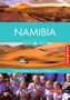 "NAMIBIA", "Die schönsten Routen und Regionen". Oben Wüstenlandschaft, unten Schulkinder in Uniformen in freundlicher Pose., Buch