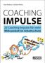 "COACHING IMPULSE. 20 Coaching-Impulse für mehr Wirksamkeit im Arbeitsschutz." Illustration mit Person und Ideenblasen.