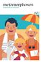 "metamorphosen: Zeitschrift für Literatur, 65 2025." Illustration einer Familie am Strand mit Sonnenschirm, Handtuch, Zeitung., Buch