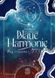 "Marion Hübinger, Blaue Harmonie, Soul Colours 1." Illustration: Nachtblauer Himmel, Mond, Kristall, leuchtende Linien., Buch