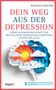 DEIN WEG AUS DER DEPRESSION. Illustration: Gehirn, Sonne und Wolken; ein Ratgeber., Buch