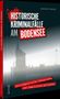 "Historische Kriminalfälle am Bodensee" von Benedikt Grimmler. Silhouette eines Turmes am Wasser bei Dämmerung., Buch