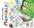 "Das Farbenmonster Mandalas" und "Zum Ordnen deiner Gefühle und zum Entspannen". Ein grünes Monster mit großem Auge., Buch