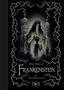 Text: "Mary Shelley Frankenstein, Bilder Stan Manoukian, Papillon Noir Jacoby & Stuart." Illustration: Monster im Labor., Buch