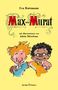 "Max und Murat" in großen Buchstaben mit Schnörkeln. Illustration von zwei fröhlichen Jungen., Buch