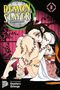 "Demon Slayer: Kimetsu no Yaiba" Band 11. Illustration einer sitzenden Figur, umgeben von roten Blättern und pinkem Hintergrund., Buch