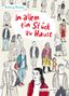 "Avant-verlag. Bettina Bexte. In allem ein Stück zu Hause." Illustration von vielen Menschen in urbaner Umgebung., Buch