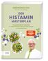 "ERNÄHRUNGS-DOC Dr. med. Jörn Klasen, DER HISTAMIN MASTERPLAN. Zwei Teller mit Salaten und ein lächelnder älterer Mann.", Buch
