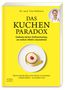 Text: "Das Kuchen Paradox." Darunter ein Teller mit Kuchen und Maßband, rechts oben ein Porträtfoto. Cover in Gelb.