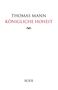 Text: „THOMAS MANN KÖNIGLICHE HOHEIT“ und „BOER“. Minimalistisches Design mit dekorativem Element., Buch