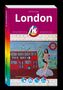 Titel "London", Autor Ralf Nestmeyer. Illustration: roter Bus, Schrift "THIS WAY", Frau auf Muschel., Buch