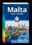 „Malta Gozo Comino“ von Michael Bussmann, blaues Cover, Michael Müller Verlag. Bild: Bunte Boote, malerische Stadt., Buch