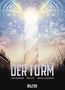 "DER TURM" unten, Autoren "Jan Kounen, Mr Fab, Omar Ladgham", Logo "Splitter". Illustration: Spiralförmiger Turm, leuchtend., Buch