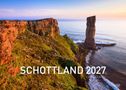 Text: "SCHOTTLAND 2027, Limited Edition." Steilklippen und Meer bei Sonnenuntergang., Kalender