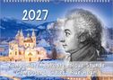 Text: "2027, Komponisten, Städte, Blaue Stunde, Composers, Cities, Blue Hour." Kalendertitel mit Stadtansicht und Porträt eines Komponisten.