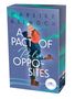 „A Pact of Polar Opposites“ von Mareike Allnoch. Ein verschneites Cover mit einem sich umarmenden Paar vor Nordlichtern.
