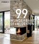 FIRE DESIGN präsentiert: 99 wunderbare Ofen-Designs. Innenraum mit modernem, eckigen Kamin aus Naturstein., Buch