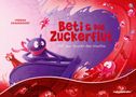 "Beti & die Zuckerflut - Auf den Spuren des Insulins". Bunte Illustration mit einem lila Charakter in einem Boot., Buch