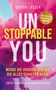 Texte: "UNSTOPPABLE YOU", "Mehr Selbstliebe. Mehr Selbstwert. Mehr DU." Farben: Rosa, Gelb und Weiß., Buch