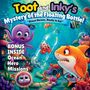 „Toot and Inky’s Mystery of the Floating Bottle“. Ein Oktopus, ein Hai und ein in einer Flasche steckender Krabbe., Buch