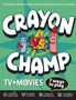 "The Family Word Search Challenge Book for 2-4 Players", "Crayon Champ", "Kids vs Parents", "TV+Movies", "7 ways to play". Zwei gezeichnete Wachsmalstifte., Buch