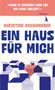 Zitat oben in Weiß auf Rot: »NACH 21 UMZÜGEN HABE ICH EIN HAUS GEKAUFT.« Darunter "CHRISTINE KOSCHMIEDER EIN HAUS FÜR MICH". Unten abstrakte Häuser., Buch