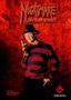 „NIGHTMARE ON ELM STREET“, Mann mit verbranntem Gesicht in rot-schwarz gestreiftem Pullover, Hut, Klingenhandschuh., Buch