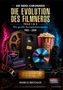 Titel: "Die Nerd-Chroniken: Die Evolution des Filmnerds". Popcorn, VHS, Blu-ray, und Fernbedienung sind abgebildet., Buch