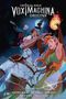 "Critical Role: Vox Machina Origins Band IV," Figuren in actionreicher Pose, eine Frau mit Feuerball, Krieger und Musiker., Buch
