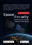 Titel: "Space Security: Extending European Defence into Space". Satellit mit EU-Flagge über beleuchteter Erdkugel. Logos unten., Buch